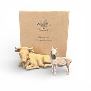 Willow Tree Ox and Goat Figures